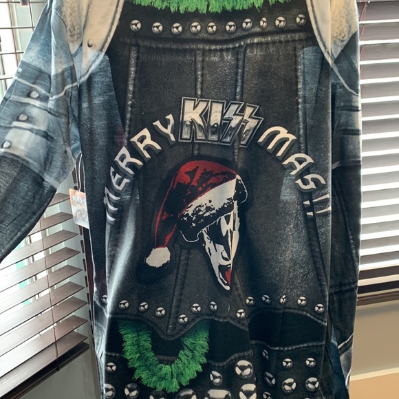 Faux Real Kiss Music Rock Christmas shirt - size M - Picture 4 of 6